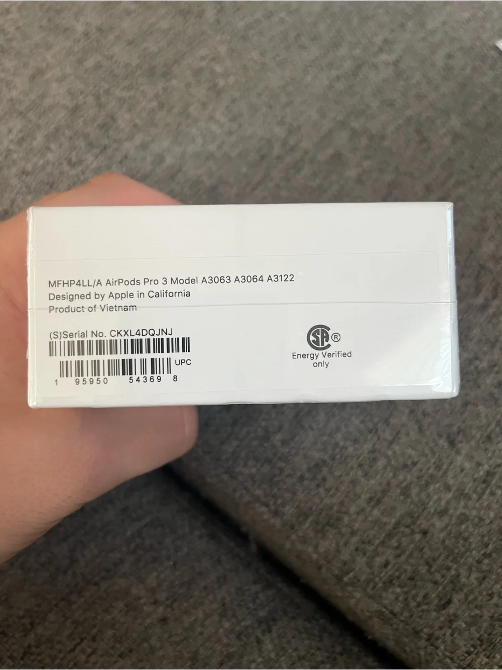 Apple AirPods Pro 3 Earbuds in White